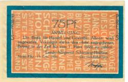 Altona - Landesbürgerrat - 15.2.1922 - 1.3.1922 - 75 Pfennig