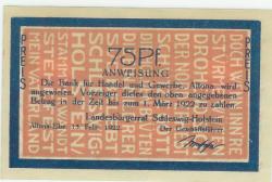 Altona - Landesbürgerrat - 15.2.1922 - 1.3.1922 - 75 Pfennig
