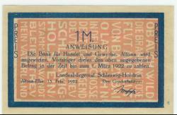 Altona - Landesbürgerrat - 15.2.1922 - 1.3.1922 - 1 Mark
