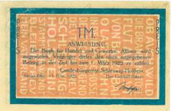Altona - Landesbürgerrat - 15.2.1922 - 1.3.1922 - 1 Mark