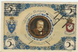 Altrahlstedt (heute: Hamburg) - Gemeinde - 15.10.1922 - 5.2.1923 - 5 Mark
