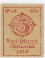 Altusried - Marktgemeinde - 1920 - 3 Pfennig