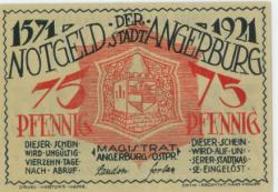 Angerburg - Stadt - 1921 - 75 Pfennig