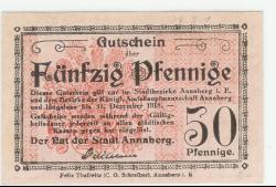 Annaberg - Stadt - - 31.12.1918 - 50 Pfennig