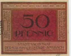 Ansbach - Stadt - 1.11.1918 - 31.12.1919 - 50 Pfennig 