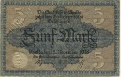 Apolda - Stadt - 15.11.1918 - 5 Mark 