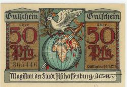 Aschaffenburg - Stadt - - 1.1.1921 - 50 Pfennig