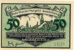 Aschersleben - Notgeldsammlerbund - 8.10.1921 - 10.10.1921 - 50 Pfennig