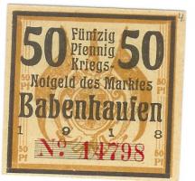 Babenhausen - Markt - 1918 - 50 Pfennig 