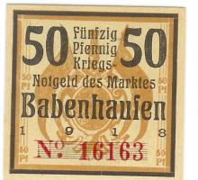 Babenhausen - Markt - 1918 - 50 Pfennig 
