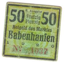 Babenhausen - Markt - 1920 - 50 Pfennig 