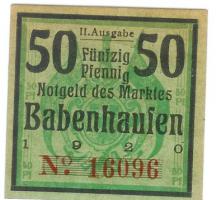 Babenhausen - Markt - 1920 - 50 Pfennig 