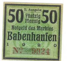 Babenhausen - Markt - 1920 - 50 Pfennig 