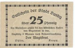 Barby - Stadt - 1920 - 25 Pfennig