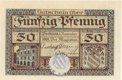 Beckum - Stadt - 1.11.1918 - 50 Pfennig