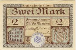 Beckum - Stadt - 1.11.1918 - 2 Mark