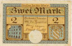 Beckum - Stadt - 1.11.1918 - 2 Mark
