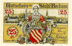 Beckum - Stadt - 1.9.1920 - 25 Pfennig