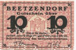 Beetzendorf - Gemeinde - -- - 10 Pfennig