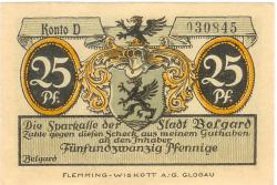 Belgard (heute PL-Bialogard) - Sparkasse der Stadt - -- - 25 Pfennig