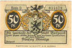 Belgard (heute PL-Bialogard) - Sparkasse der Stadt - -- - 50 Pfennig