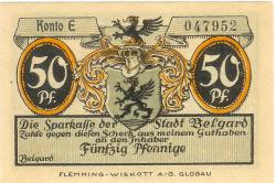 Belgard (heute PL-Bialogard) - Sparkasse der Stadt - -- - 50 Pfennig