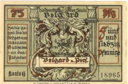 Belgard (heute PL-Bialogard) - Sparkasse der Stadt - -- - 75 Pfennig