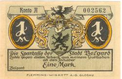Belgard (heute PL-Bialogard) - Sparkasse der Stadt - -- - 1 Mark