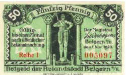 Belgern - Stadt - 1.11.1920 - 50 Pfennig