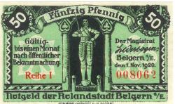 Belgern - Stadt - 1.11.1920 - 50 Pfennig