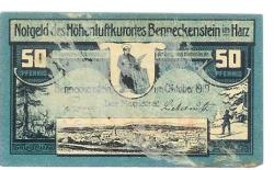 Benneckenstein (heute: Oberharz) - Stadt - Oktober 1919 - 50 Pfennig