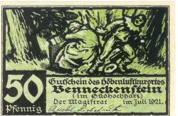 Benneckenstein (heute: Oberharz) - Stadt - Juli 1921 - 50 Pfennig