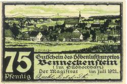 Benneckenstein (heute: Oberharz) - Stadt - Juli 1921 - 75 Pfennig