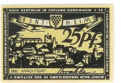 Bentheim - Stadt - -- - 25 Pfennig