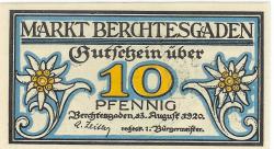 Berchtesgaden - Markt - 13.8.1920 - 10 Pfennig