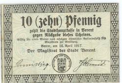 Berent (heute: PL-Koscierzyna) - Stadt - 16.4.1917 - 10 Pfennig