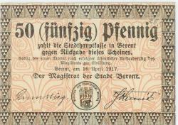Berent (heute: PL-Koscierzyna) - Stadt - 16.4.1917 - 50 Pfennig