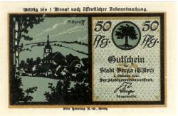 Berga - Stadt -1.10.1921 - 50 Pfennig