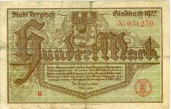 Bergisch Gladbach - Stadt - 5.10.1922 - 100 Mark