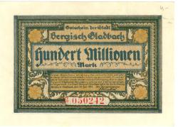 Bergisch Gladbach - Stadt - 20.7.1923 - 100 Millionen Mark