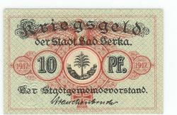 Berka (Bad) - Stadt - 1917 - 10 Pfennig