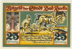 Berka (Bad) - Stadt - 20.8.1920 - 25 Pfennig