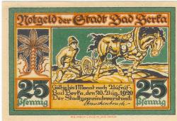 Berka (Bad) - Stadt - 20.8.1920 - 25 Pfennig
