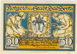 Berka (Bad) - Stadt - 20.8.1920 - 50 Pfennig