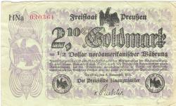 Berlin - Freistaat Preußen, Finanzministerium - 3.11.1923 - 2.10 Goldmark