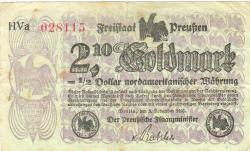 Berlin - Freistaat Preußen, Finanzministerium - 3.11.1923 - 2.10 Goldmark