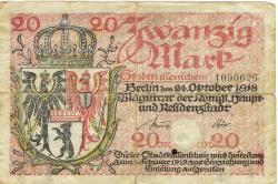 Berlin - Stadt - 24.10.1918 - 1.2.1919 - 20 Mark 