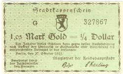 Berlin - Stadt - 27.10.1923 - 1.05 Goldmark