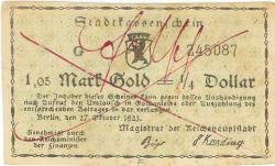 Berlin - Stadt - 27.10.1923 - 1.05 Goldmark