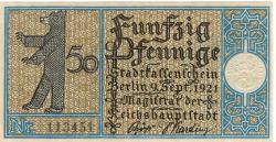 Berlin - Stadt - 9.9.1921 - 50 Pfennig